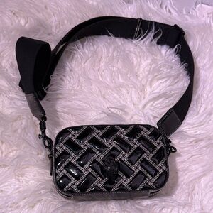 NWT Kurt Geiger Camera Black and White Crossbody Bag